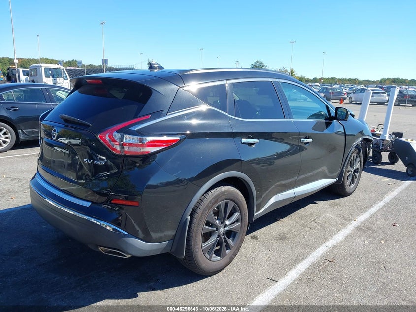 Vin: 5n1az2mh9jn200834, lot: 46796806, nissan murano sv 20184