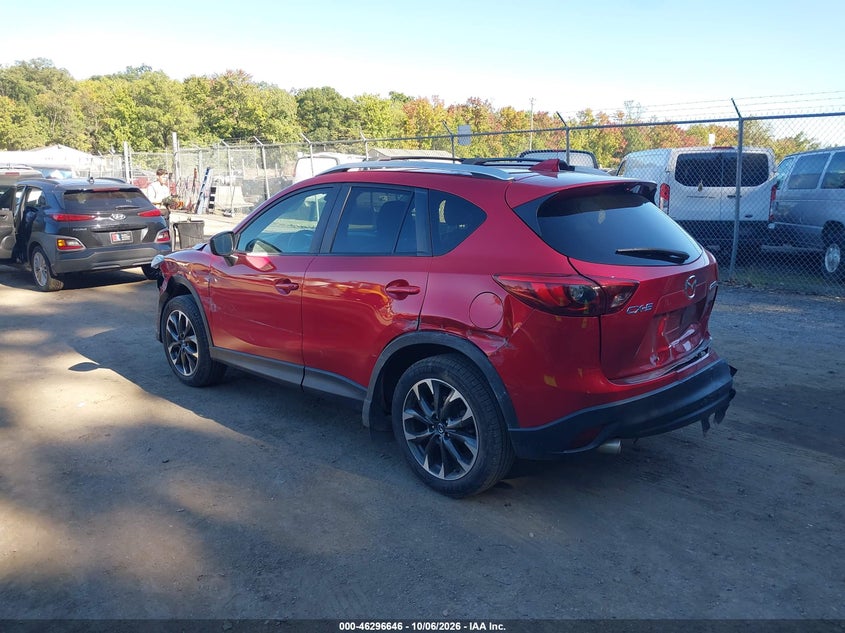 Vin: jm3ke2dy9g0671724, lot: 46796810, mazda cx-5 grand touring 20163