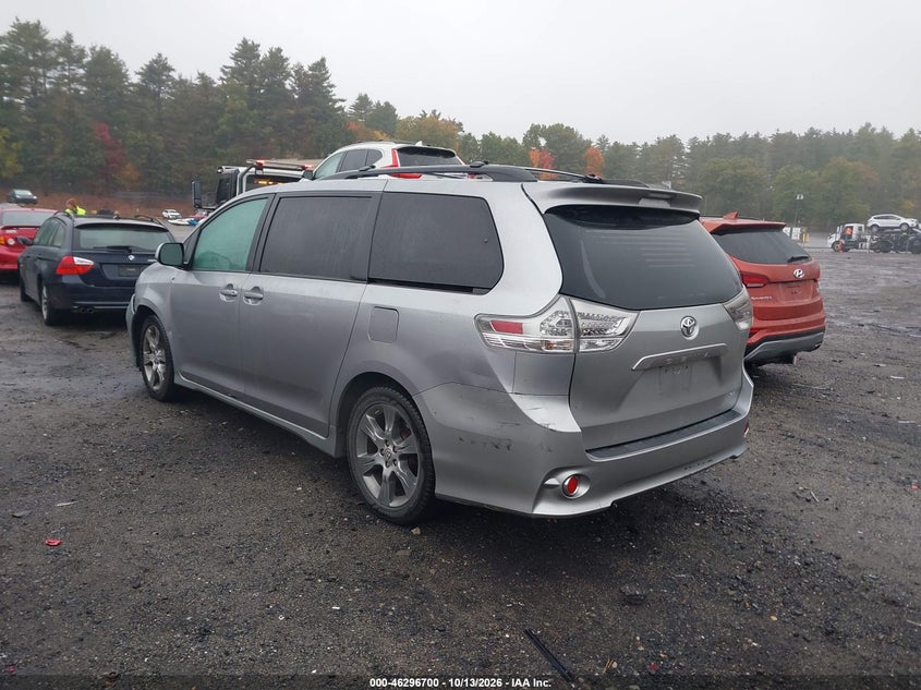 Vin: 5tdxk3dcxbs037703, lot: 46796863, toyota sienna se 20113