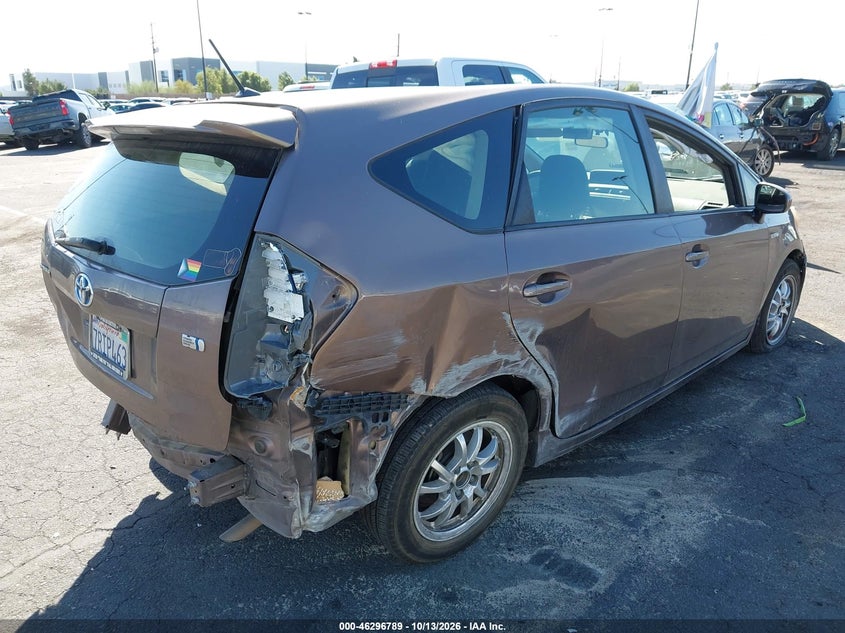 Vin: jtdzn3eu6gj047737, lot: 46796952, toyota prius v two 20164