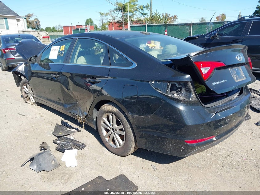 Vin: 5npe24af3fh183755, lot: 46797001, hyundai sonata se 20153