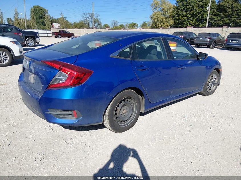 Vin: 19xfc2f54ge203278, lot: 46797030, honda civic lx 20164
