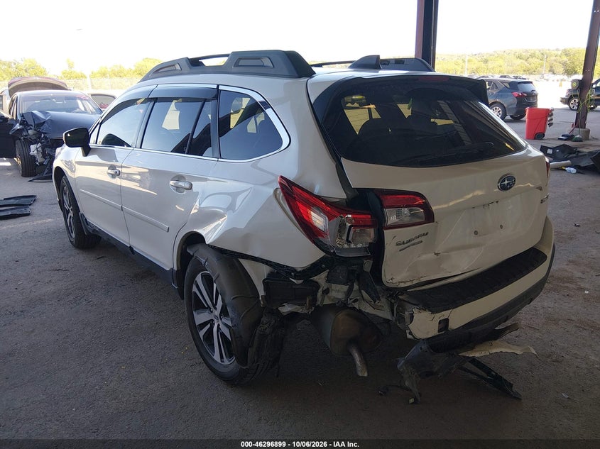 Vin: 4s4bsancxj3340750, lot: 46797063, subaru outback 2.5i limited 20183
