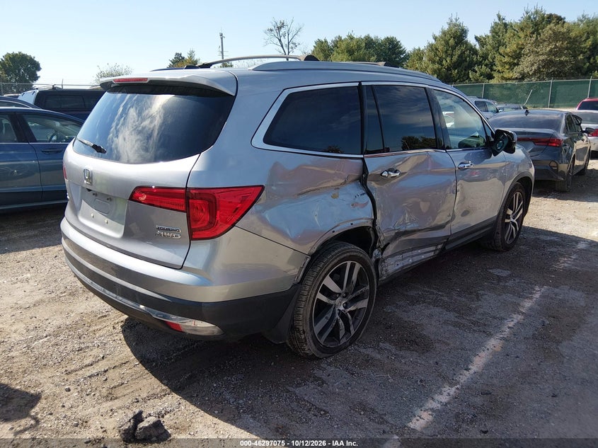 Vin: 5fnyf6h97jb039565, lot: 46797238, honda pilot touring 20184