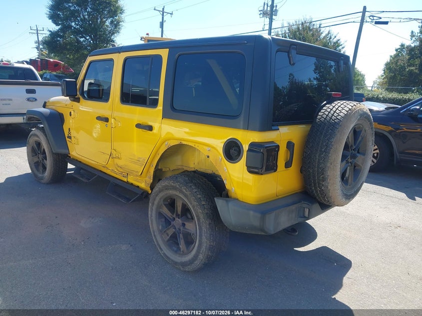 Vin: 1c4hjxdg0mw505944, lot: 46797345, jeep wrangler unlimited sport altitude 20213