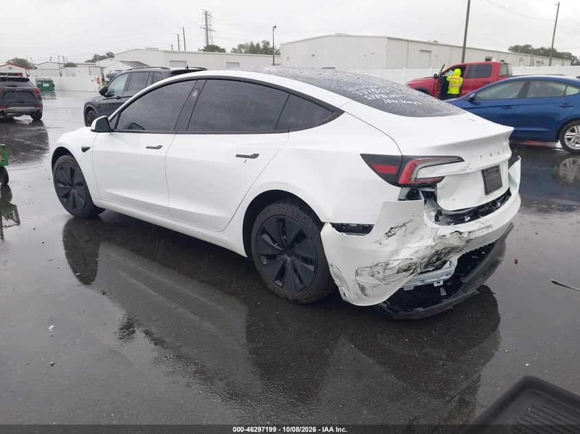 Vin: 5yj3e1ea1tf152431, lot: 46797362, tesla model 3 premium rear-wheel drive/rear-wheel drive 20263