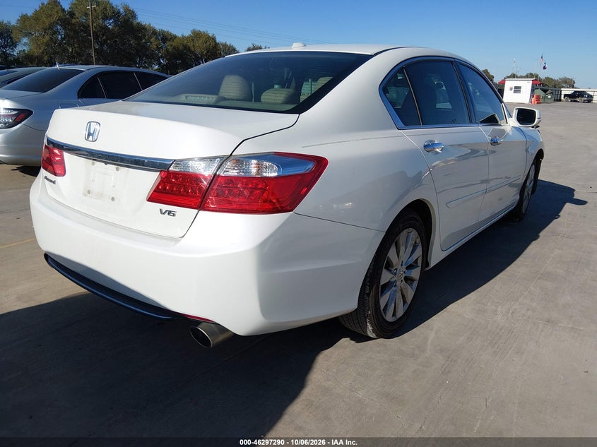 Vin: 1hgcr3f84da037491, lot: 46797453, honda accord ex-l v-6 20134