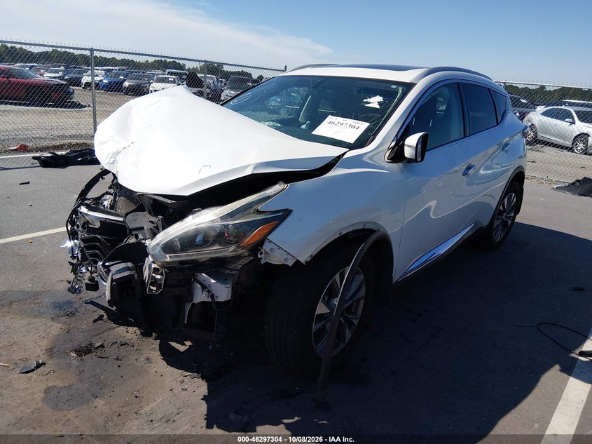 Vin: 5n1az2mg4jn158869, lot: 46797467, nissan murano sl 20182