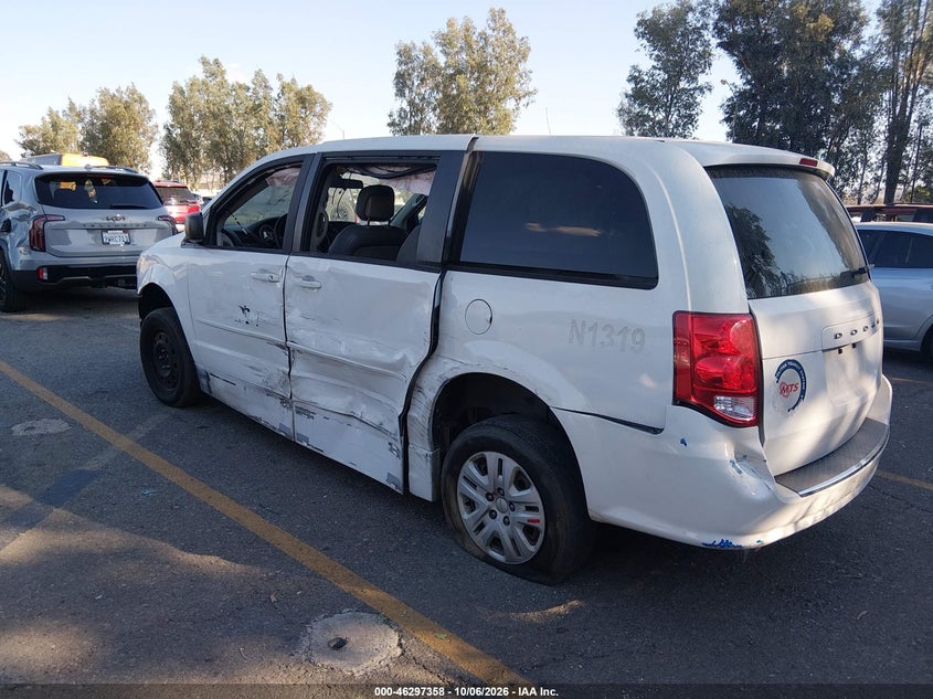 Vin: 2c7wdgbg7er384280, lot: 46797521, dodge grand caravan se 20143