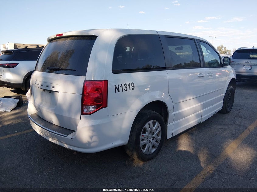 Vin: 2c7wdgbg7er384280, lot: 46797521, dodge grand caravan se 20144