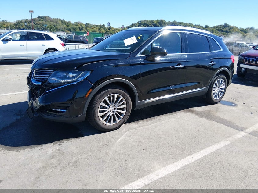 Vin: 2lmpj6krxjbl39049, lot: 46797522, lincoln mkx select 20182