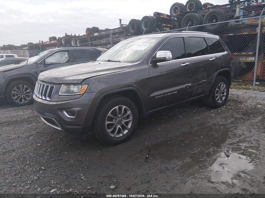 Vin: 1c4rjebgxfc654362, lot: 46797631, jeep grand cherokee limited 20152