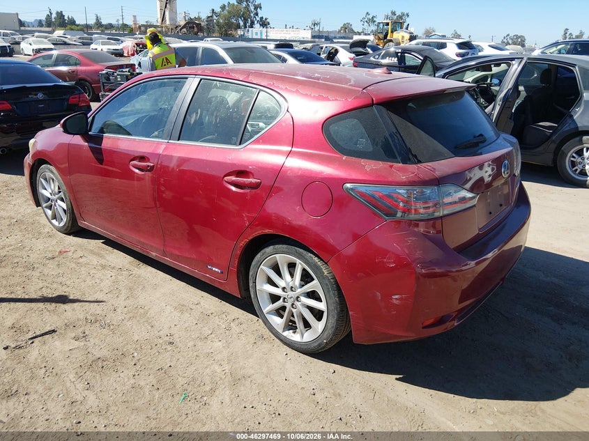 LEXUS CT 200H 2011 VIN JTHKD5BH2B2011407