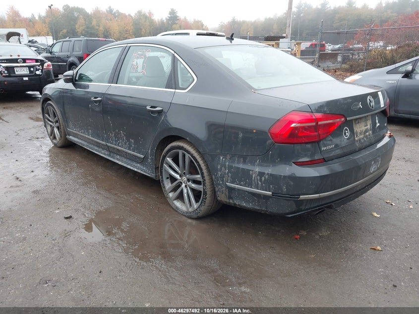 Vin: 1vwat7a34gc052556, lot: 46797655, volkswagen passat 1.8t r-line 20163