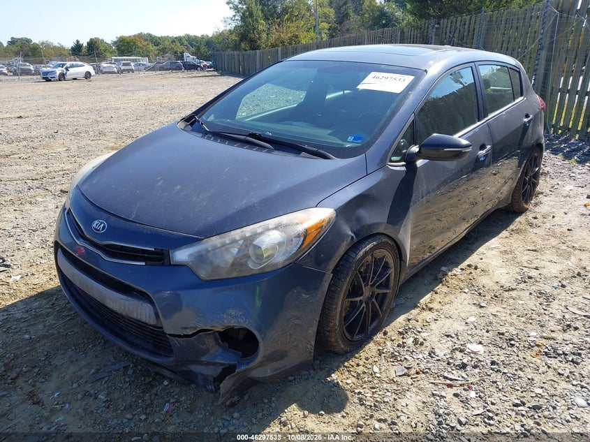 Vin: knafz5a33f5294766, lot: 46797696, kia forte 5-door sx 20152