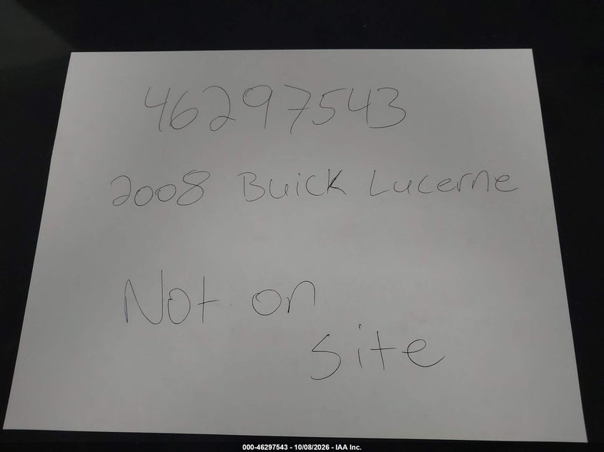 BUICK LUCERNE 2008 VIN 1G4HD57248U125398
