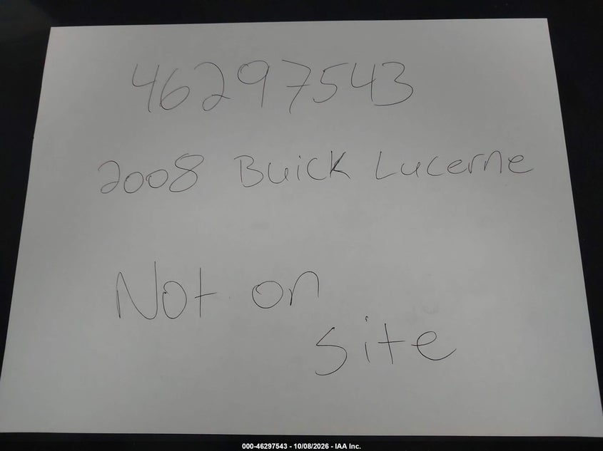 BUICK LUCERNE 2008 VIN 1G4HD57248U125398