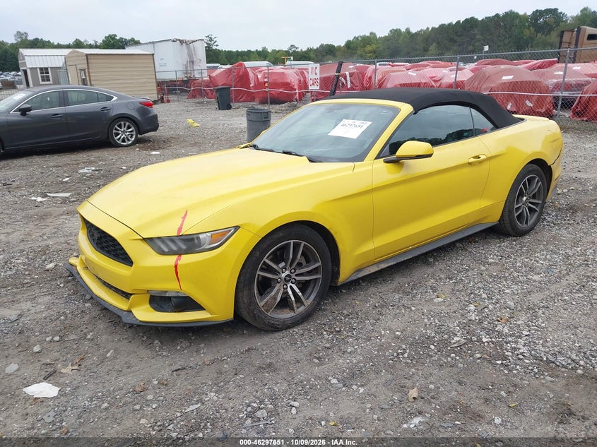 Vin: 1fatp8uh0g5222161, lot: 46797814, ford mustang ecoboost premium 20162