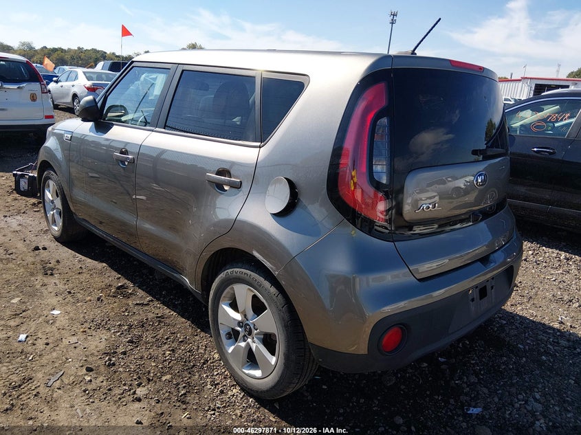 Vin: kndjn2a21j7591532, lot: 46798034, kia soul 20183