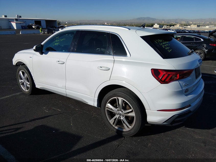 Vin: wa1decf33l1048669, lot: 46798167, audi q3 premium 45 tfsi s line quattro tiptronic 20203