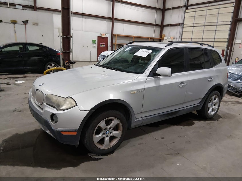 2007 BMW X3 3.0Si, Left Front, IAAI, VIN WBXPC93477WF11386 — photo 2