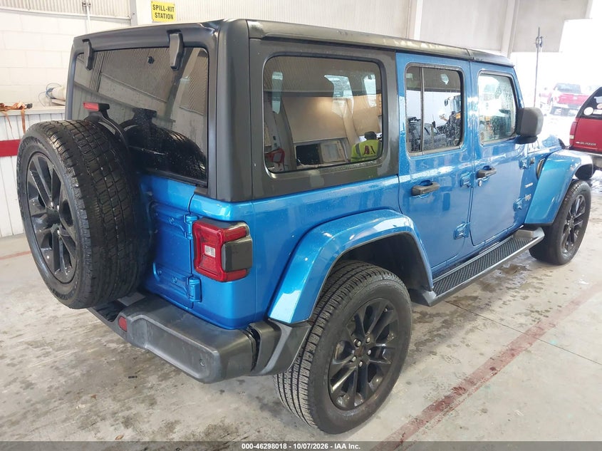 Vin: 1c4jjxp63mw844623, lot: 46798181, jeep wrangler 4xe unlimited sahara 4x4 20214