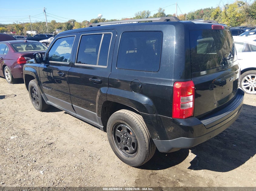 Vin: 1c4njpba9cd636723, lot: 46798187, jeep patriot sport 20123