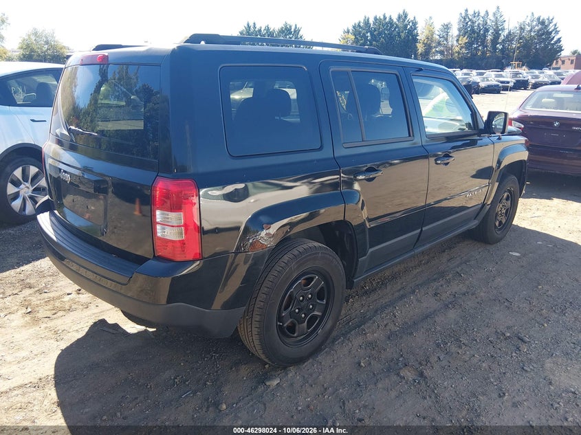 Vin: 1c4njpba9cd636723, lot: 46798187, jeep patriot sport 20124