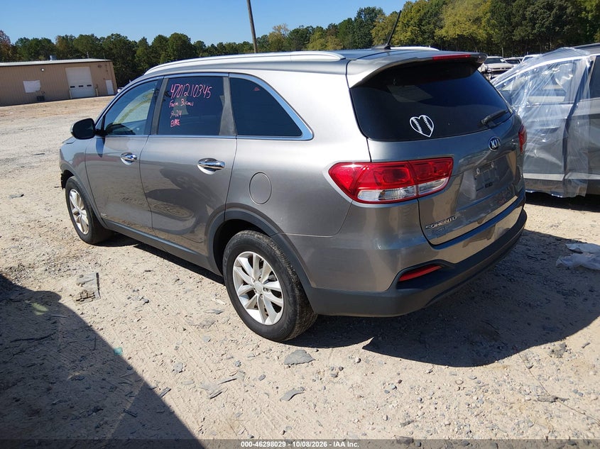 Vin: 5xypgda57hg189893, lot: 46798192, kia sorento 3.3l lx 20173