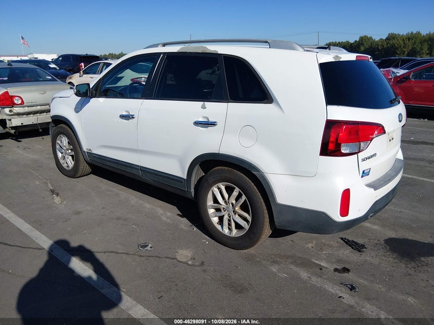 Vin: 5xyktca67eg543965, lot: 46798254, kia sorento lx 20143