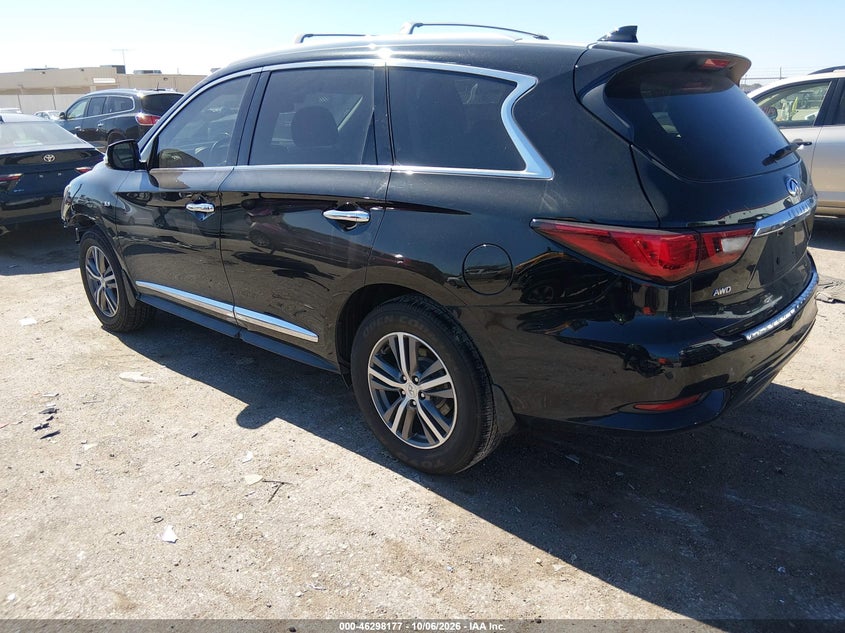 Vin: 5n1dl0mm2lc502867, lot: 46798340, infiniti qx60 luxe awd 20203
