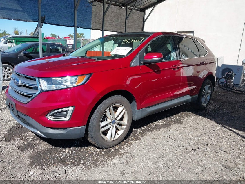 Vin: 2fmtk4j82fbb63674, lot: 46798430, ford edge sel 20152