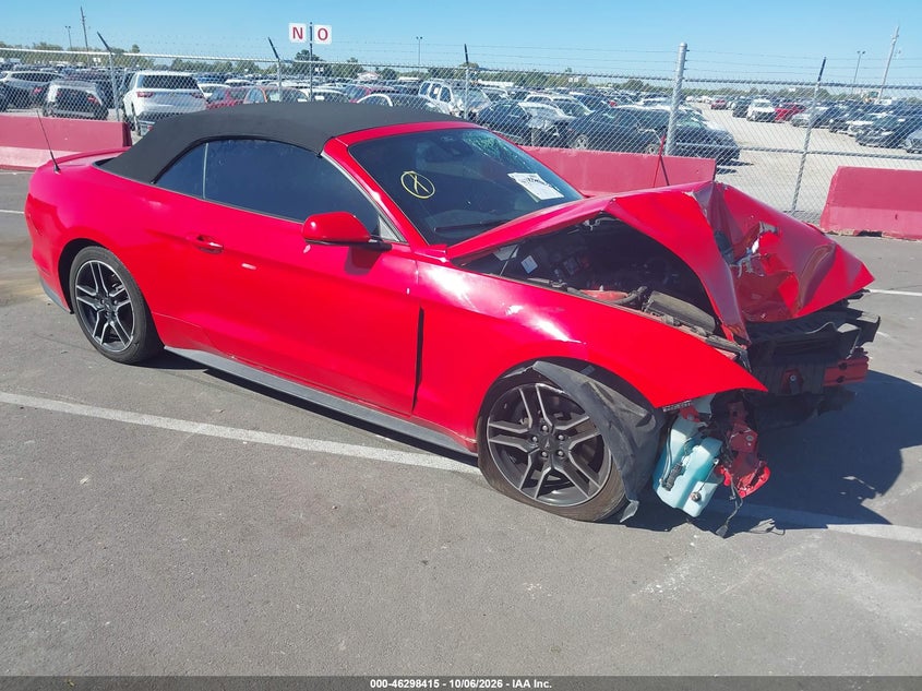 Vin: 1fatp8uh7m5115846, lot: 46798578, ford mustang ecoboost premium 20211