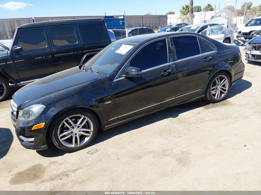 Vin: wddgf4hb2cr213726, lot: 46798642, mercedes-benz c 250 sport 20122