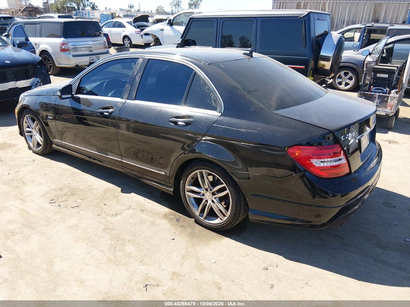 Vin: wddgf4hb2cr213726, lot: 46798642, mercedes-benz c 250 sport 20123