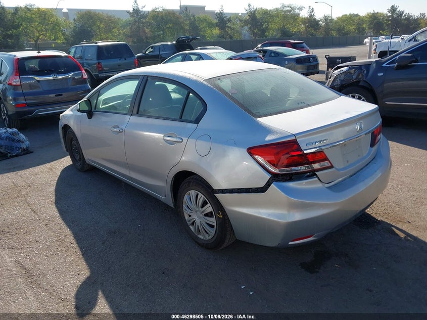 Vin: 19xfb2f56de075821, lot: 46798668, honda civic lx 20133