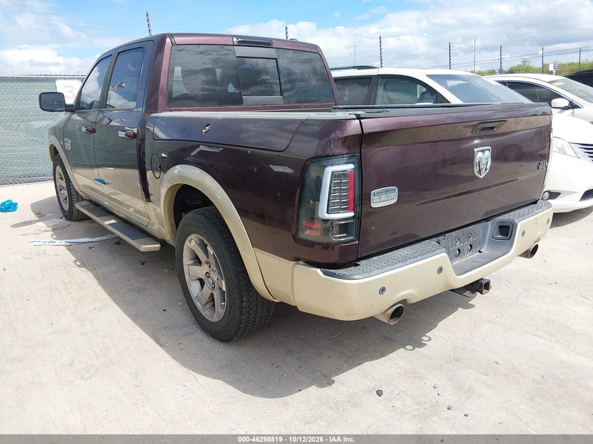 Vin: 1c6rd6pt7cs175666, lot: 46798682, ram 1500 laramie longhorn/limited edition 20123