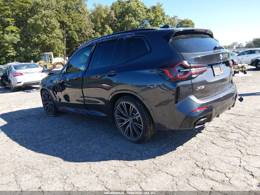 Vin: 5ux53dp06p9r01596, lot: 46798693, bmw x3 xdrive30i 20233