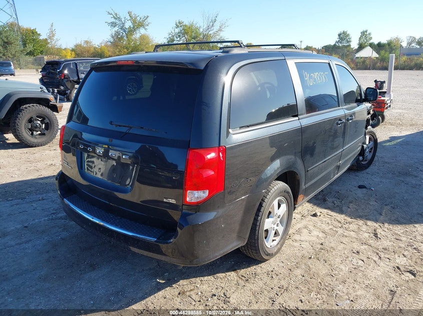 Vin: 2c4rdgcg2dr551877, lot: 46798748, dodge grand caravan sxt 20134