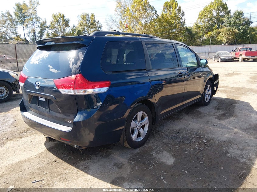 Vin: 5tdkk3dc9bs047181, lot: 46798769, toyota sienna le v6 20114
