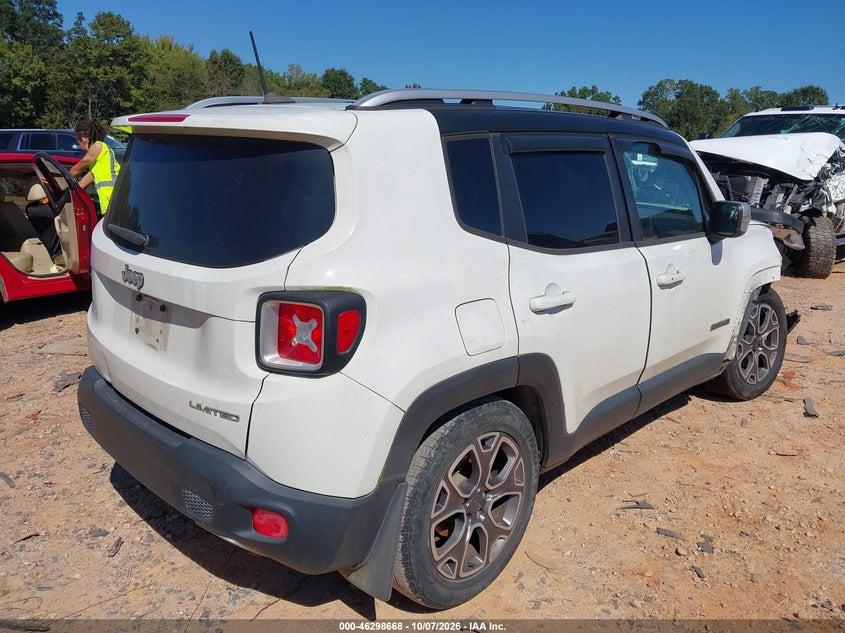 Vin: zaccjadt2gpd71993, lot: 46798831, jeep renegade limited 20164