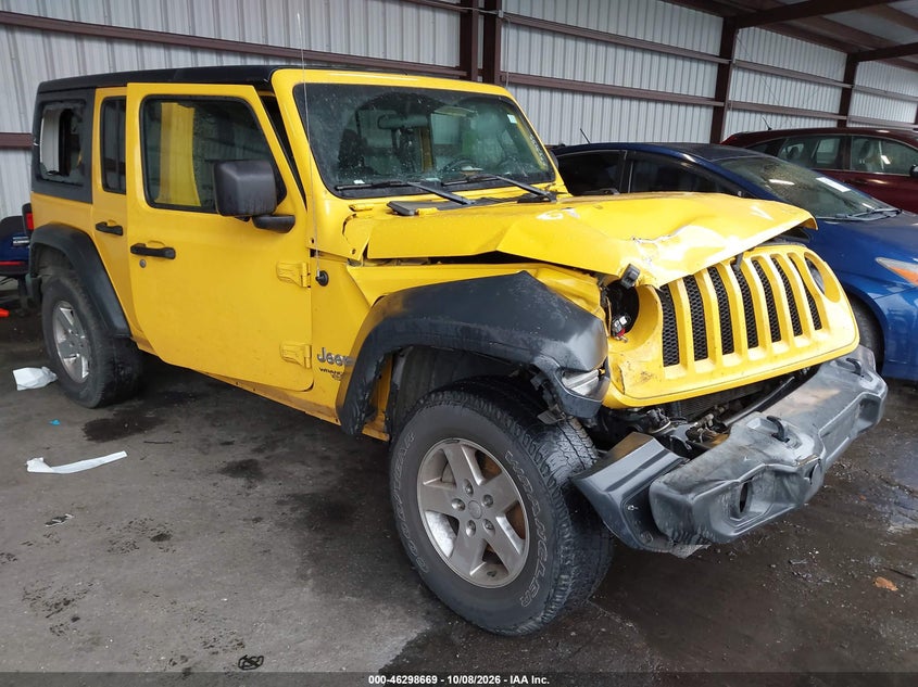 Vin: 1c4hjxdg8lw144011, lot: 46798832, jeep wrangler unlimited sport s 4x4 20201
