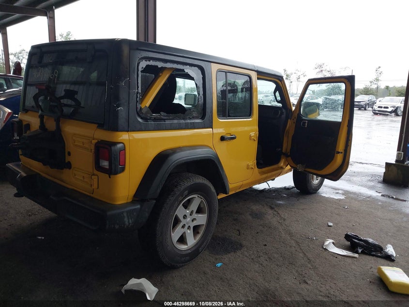 Vin: 1c4hjxdg8lw144011, lot: 46798832, jeep wrangler unlimited sport s 4x4 20204