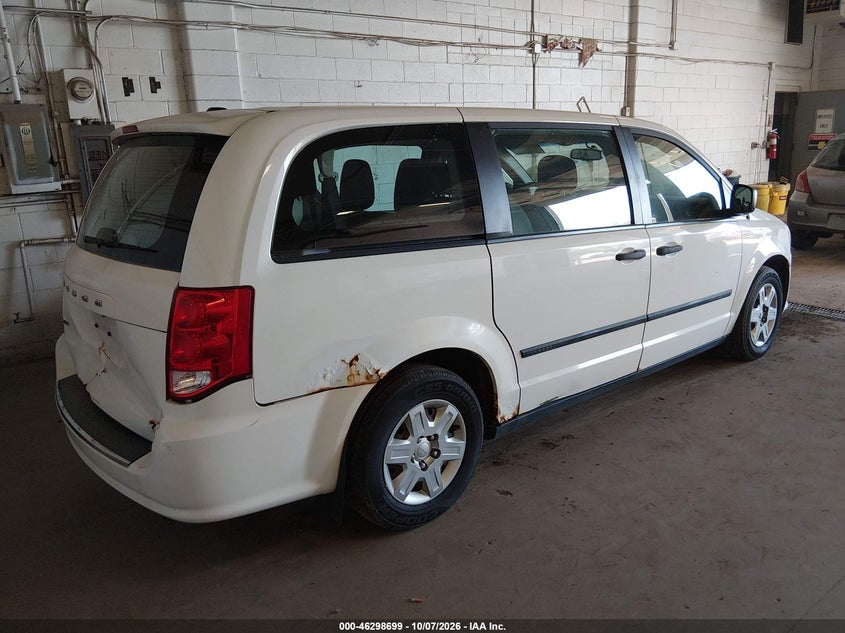 Vin: 2c4rdgbg3dr557155, lot: 46798862, dodge grand caravan american value pkg 20134