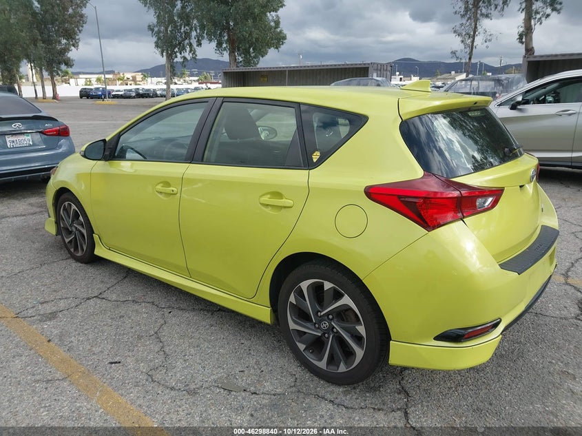 Vin: jtnkarje5gj515015, lot: 46799005, scion im 20163