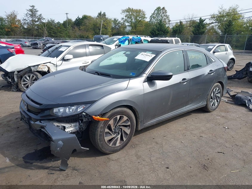 Vin: shhfk7h23hu214429, lot: 46799006, honda civic lx 20172