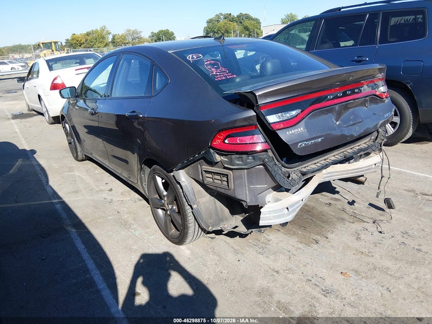 Vin: 1c3cdfebxgd680852, lot: 46799038, dodge dart gt 20163