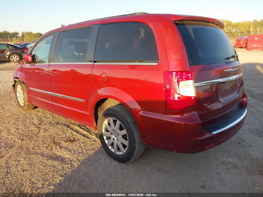 Vin: 2c4rc1bg2dr778696, lot: 46799096, chrysler town & country touring 20133