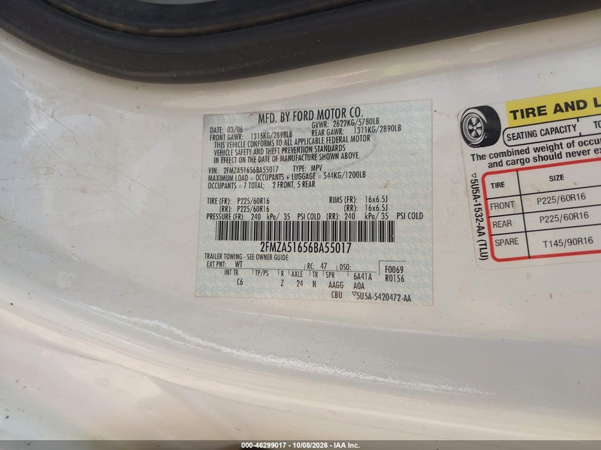 2006 FORD FREESTAR SE · Фото 9