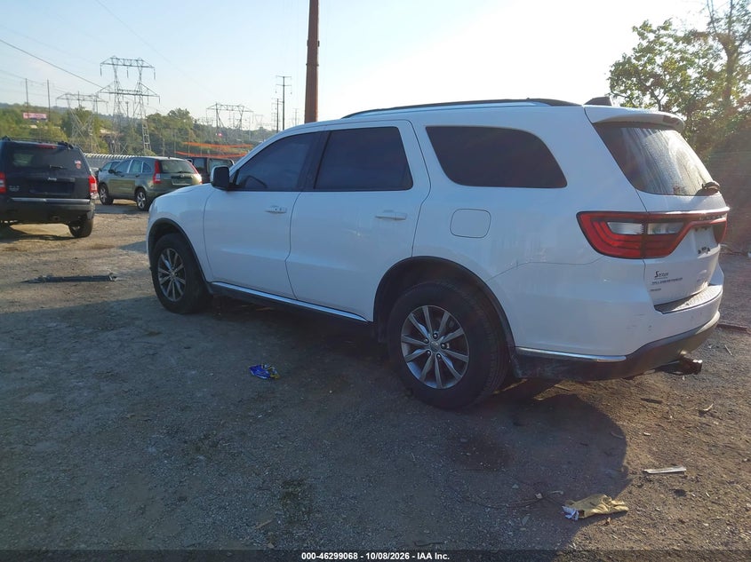 Vin: 1c4rdjag7hc675285, lot: 46799231, dodge durango sxt awd 20173